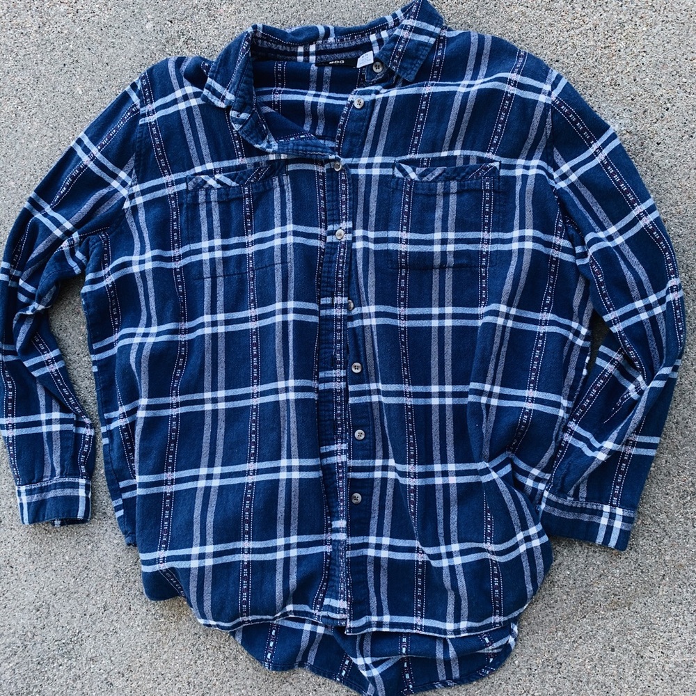 Urban Outfitters Oversized Navy Flannel